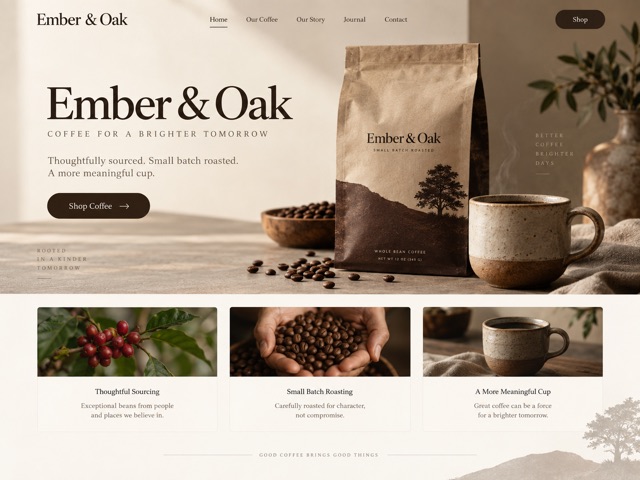 Ember & Oak website preview