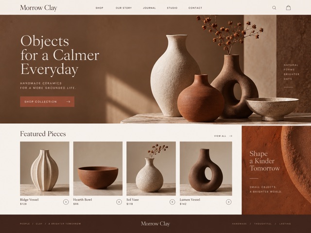 Morrow Clay website preview